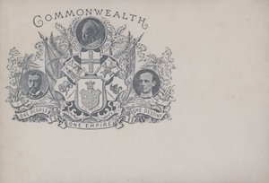 英連邦とオーストラリアを祝うカード 19世紀後半（リトグラフ 作： English School