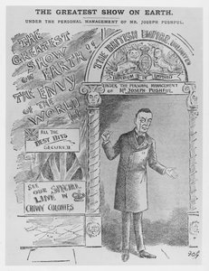 植民地長官としてのジョセフ・チェンバレンの風刺画、1900年頃 作： English School
