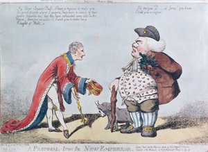 1804年5月18日、1804年7月9日にナポレオンが皇帝に宣言されたときにナポレオンを嘲笑した風刺画