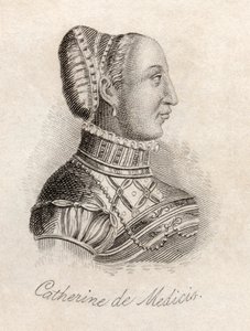 1825年に出版された「クラブの歴史辞典」からのキャサリン・デ・メディチ 作： English School