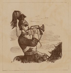 ラッパを吹く騎兵 (litho)