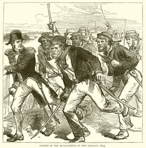 1815年、ニューオーリンズのブルージャケット担当 作： English School