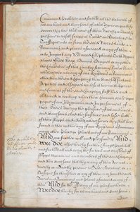 アフリカへの貿易を行うイングランド王立冒険家会社に与えられた憲章（Sloane MS 205, f.8v 作： English School