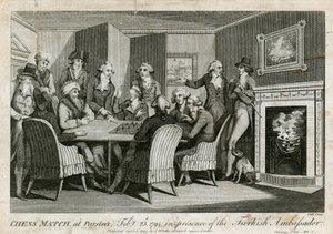 1794年2月23日、トルコ大使の前でパースでのチェスの試合