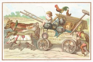 子供の運転カート、クリスマスカード 作： English School
