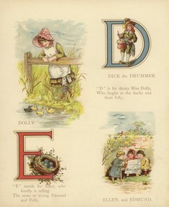 子供の名前ドラマー・ディック、ドリー、エレン、エドマンド（カラーリトグラフ） 作： English School