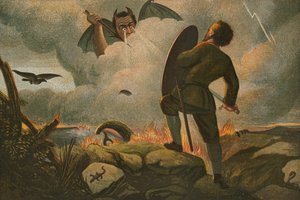 Apollyonと戦うクリスチャン 作： English School
