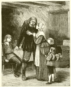 クリスチャンは妻と子供たちに苦痛を告げる 作： English School