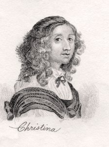 1825年に出版されたCrabbs歴史辞典のスウェーデンのクリスティーナ 作： English School