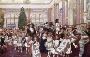 子供たちのためのクリスマスフェスティバル、Savoy Hotel（カラーリトグラフ 作： English School