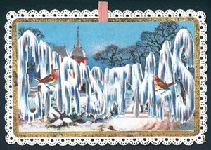 氷の中のクリスマスの言葉遣い、クリスマスカード 作： English School