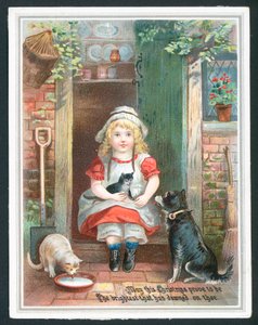 子供とペットのクリスマスのグリーティングカード 作： English School
