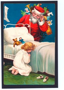 クリスマスのポストカード、1907年頃 作： English School