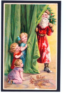クリスマスのポストカード、1907年頃 作： English School