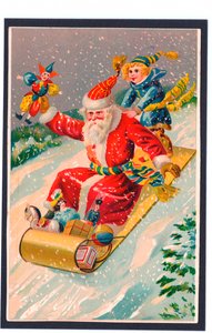 クリスマスのポストカード、1907年頃