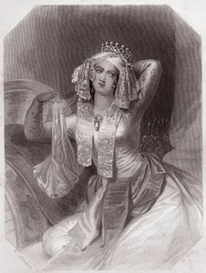 Cleopatre (Antoine et Cleopatre) (Antony and Cleopatra) in - "Galerie des femmes de Shakespeare, collection of four-five serious portraits by early London artists, enriched with critical and literary notices" circa 1838 - from "Gallery of the women.
