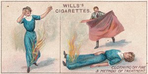 ウィルズシガレットカードの応急処置シリーズ、1913年からの服装、No.34 作： English School