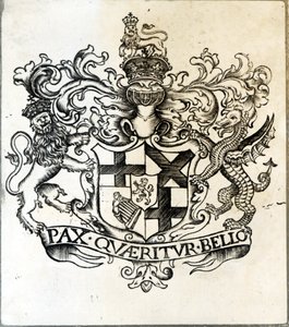 オリバークロムウェルの紋章（1599-1658） 作： English School