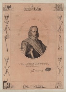 ジョンヒューソン大佐、亡命、1662年に死去 作： English School