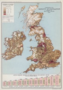 イギリス諸島の人口密度の比較 作： English School