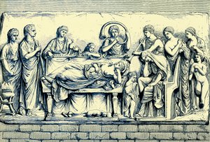 死者を追悼する、ビクターデュルイによるローマの歴史のイラスト、1884年に公開（デジタル処理された画像）
