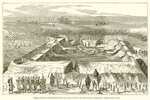 Bull Run近くのManassas Juctionの北にある南軍の砦 作： English School