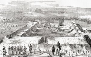 マナッサス・ジャンクションの北にある南軍の要塞（1882年頃に出版されたWard and Lock