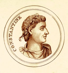 コンスタンティヌス、1825年に発行されたGeorge CrabbによるUniversal Historical Dictionaryのイラスト（デジタル処理された画像） 作： English School