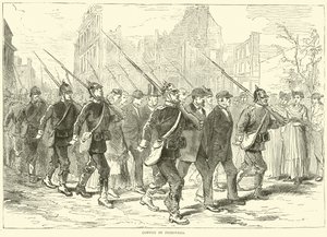 囚人の輸送船団、1870年10月 作： English School