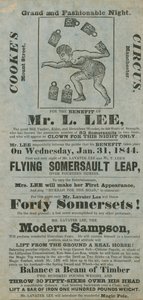 1844年1月31日、Lavater Leeの利益のためにCurcus Curcus