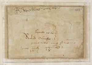 Cotton MS Vespasian F XIII f.123 エドワード 5 世の署名の隣にあるリチャードの「忠誠心」の署名
