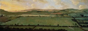 カントリーラウンドディクストンマナー、1725年 作： English School