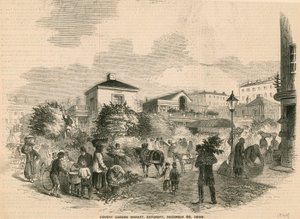 コベントガーデンマーケット、1849年12月22日 作： English School