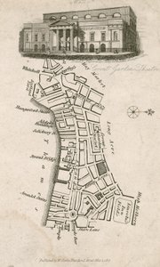コヴェントガーデンシアター、ロンドン、および周辺地域の地図
