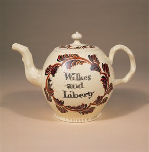 クリームウェアティーポット、コックピットヒル、ダービー、1763年頃（セラミック） 作： English School