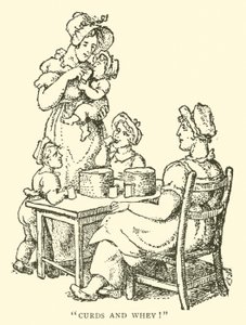 凝乳と乳清（木版画 作： English School