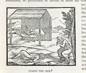 ヒスパニオラ原住民の病気を治す、「アメリカの物語と批評の歴史」、ジャスティンウィンザー編集、1886年