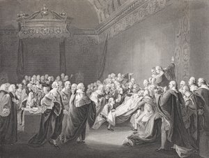 「歴史的肖像画のギャラリー」からのチャタムの死、1880年頃出版