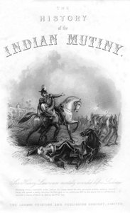 1858年に出版されたインディアン反乱の歴史からのヘンリーモンゴメリーローレンス卿の死 作： English School