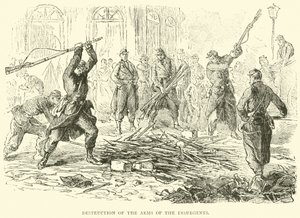 1871年4月、反乱軍の武器の破壊 作： English School