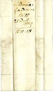 Devonshire MSS AS 3101, folio, Pinder SimpsonがLord George Cavendishのために決済した請求書の束から、Alexander Bowieの請求書を含む。 作： English School