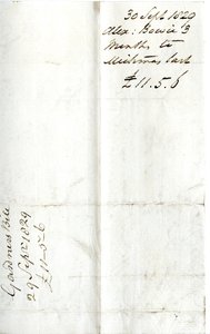 Devonshire MSS AS 3101, folio, Pinder SimpsonがLord George Cavendishのために決済した請求書の束から、Alexander Bowieの請求書を含む。 作： English School