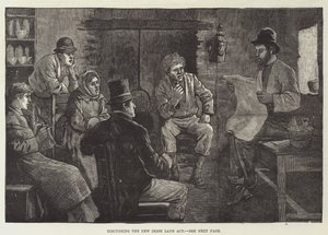 新アイルランド土地法についての話し合い（版画 作： English School