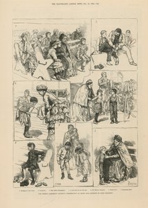 貧しい人々への衣類の配布 作： English School