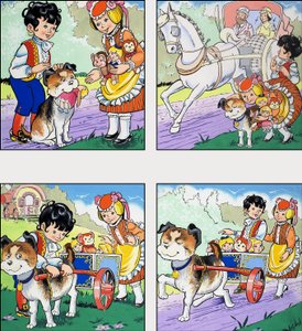 犬とカート 作： English School
