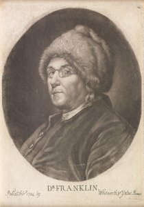 フランクリン博士、1784年（メゾチント） 作： English School
