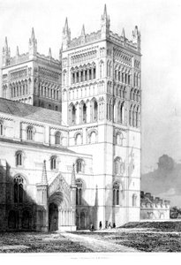 ダラム大聖堂、1843 作： English School