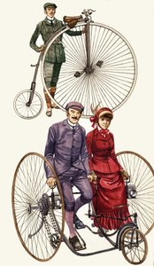 初期の自転車のモンタージュ 作： English School