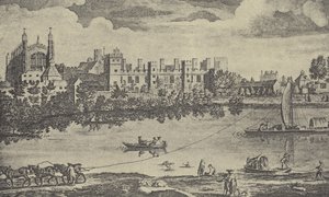 カレッジのイーストビュー、1742年（グラビア） 作： English School
