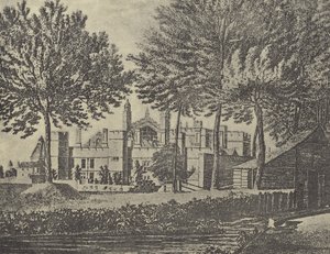 カレッジのイーストビュー、1746年（グラビア） 作： English School